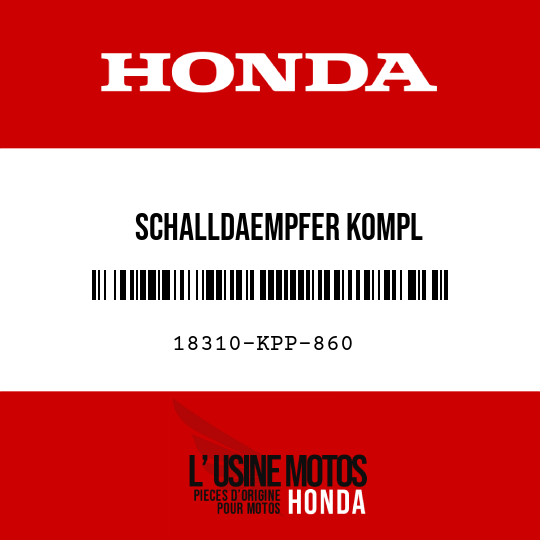image de 18310-KPP-860 SCHALLDAEMPFER KOMPL