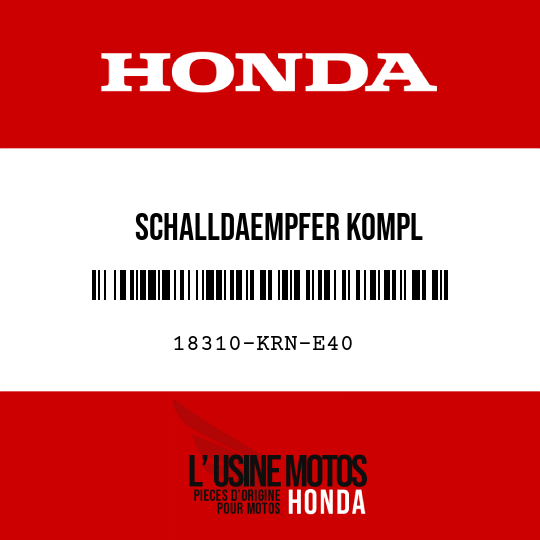 image de 18310-KRN-E40 SCHALLDAEMPFER KOMPL