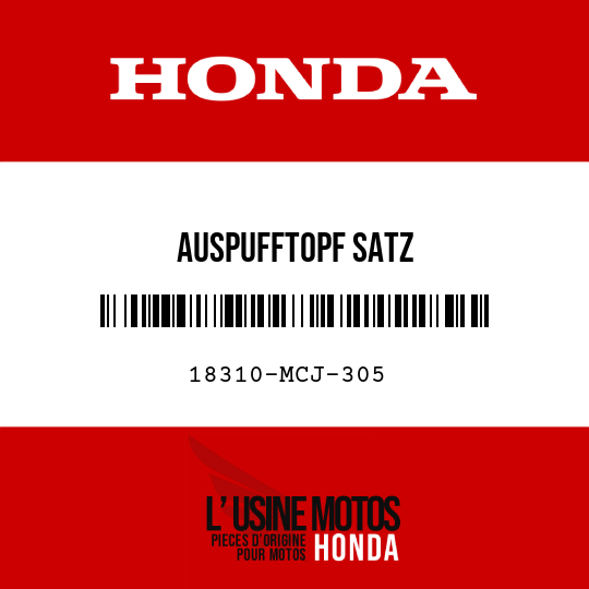 image de 18310-MCJ-305 AUSPUFFTOPF SATZ
