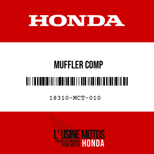 image de 18310-MCT-010 MUFFLER COMP