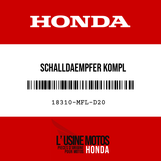 image de 18310-MFL-D20 SCHALLDAEMPFER KOMPL