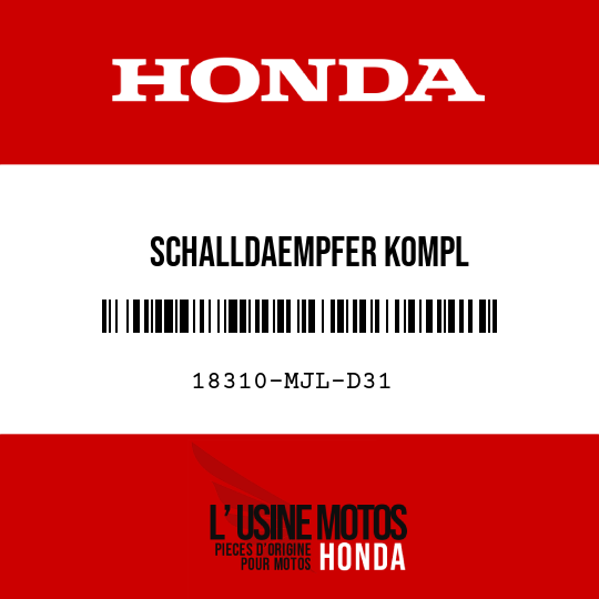 image de 18310-MJL-D31 SCHALLDAEMPFER KOMPL