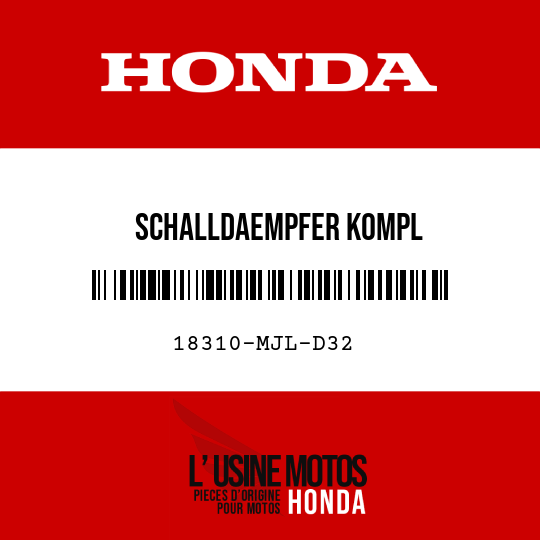 image de 18310-MJL-D32 SCHALLDAEMPFER KOMPL