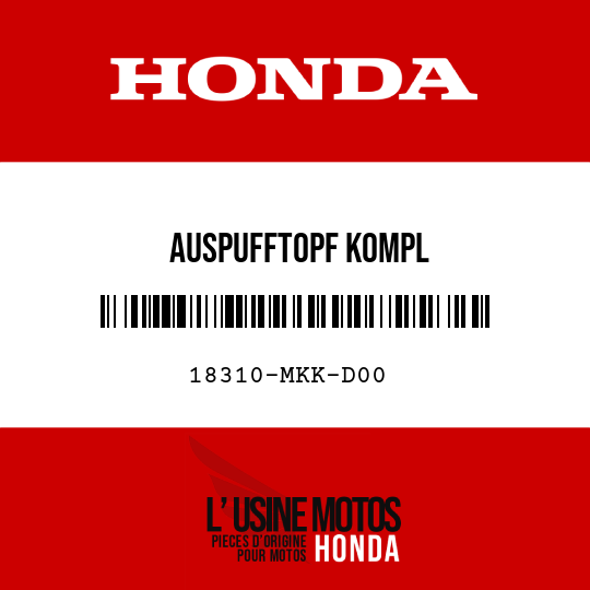 image de 18310-MKK-D00 AUSPUFFTOPF KOMPL