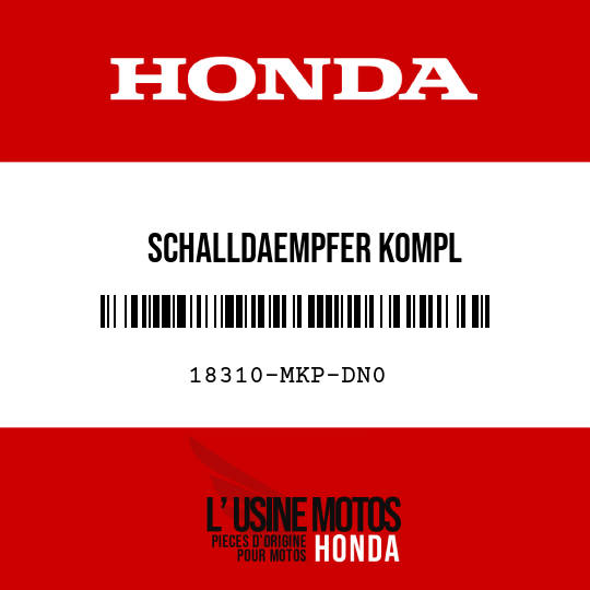 image de 18310-MKP-DN0 SCHALLDAEMPFER KOMPL