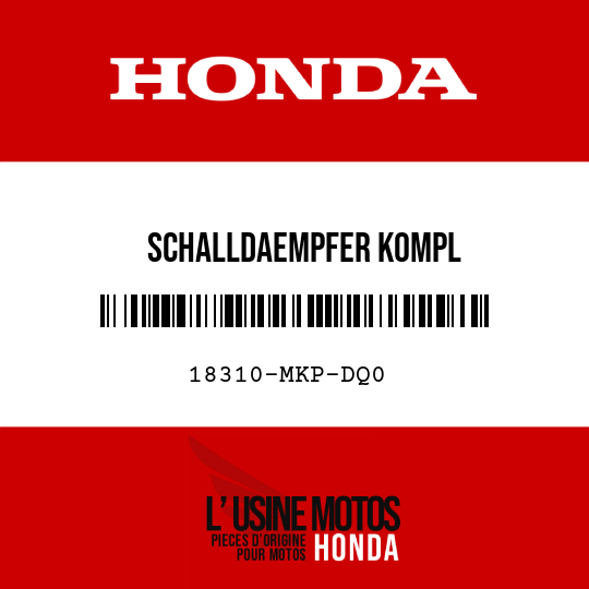 image de 18310-MKP-DQ0 SCHALLDAEMPFER KOMPL