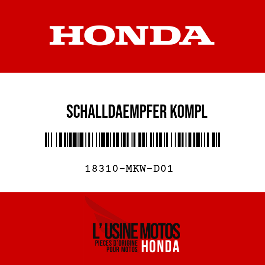 image de 18310-MKW-D01 SCHALLDAEMPFER KOMPL