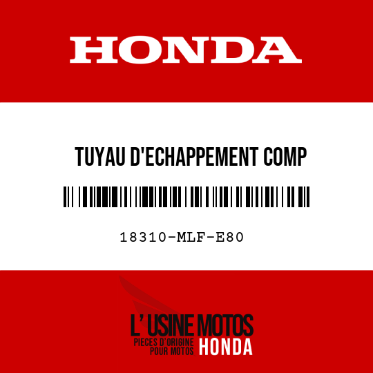 image de 18310-MLF-E80 TUYAU D'ECHAPPEMENT COMP