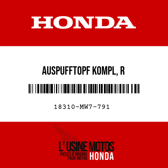 image de 18310-MW7-791 AUSPUFFTOPF KOMPL, R