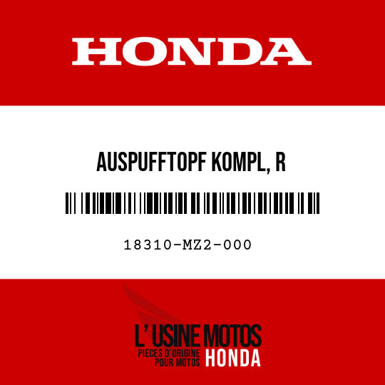 image de 18310-MZ2-000 AUSPUFFTOPF KOMPL, R