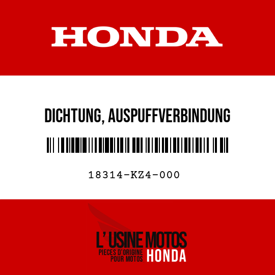 image de 18314-KZ4-000 DICHTUNG, AUSPUFFVERBINDUNG