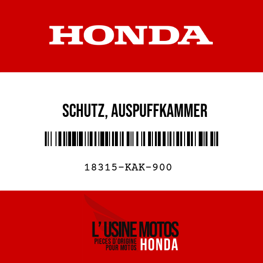 image de 18315-KAK-900 SCHUTZ, AUSPUFFKAMMER
