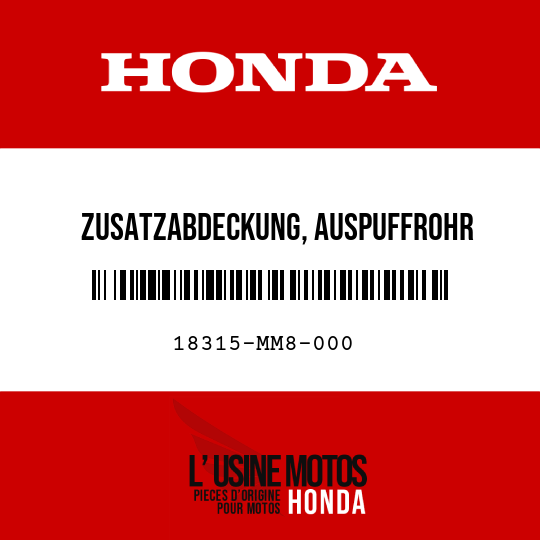 image de 18315-MM8-000 ZUSATZABDECKUNG, AUSPUFFROHR