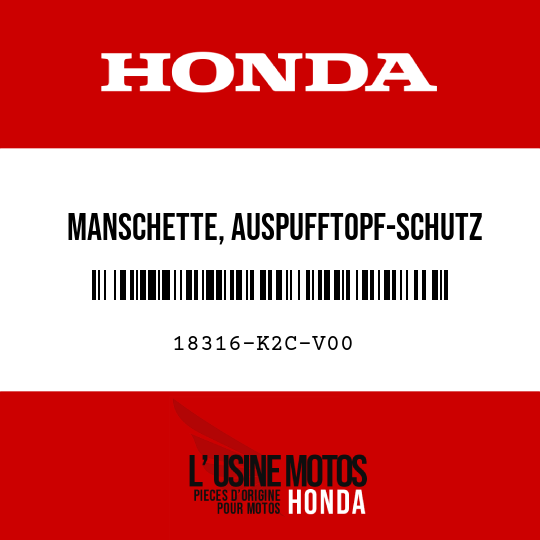 image de 18316-K2C-V00 MANSCHETTE, AUSPUFFTOPF-SCHUTZ