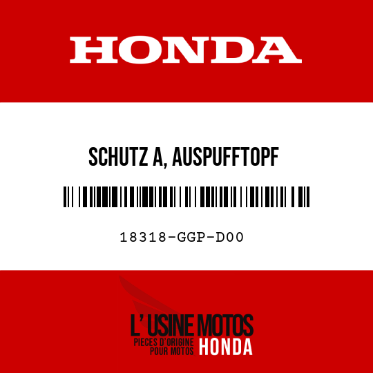 image de 18318-GGP-D00 SCHUTZ A, AUSPUFFTOPF
