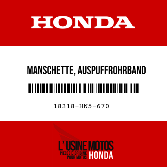 image de 18318-HN5-670 MANSCHETTE, AUSPUFFROHRBAND