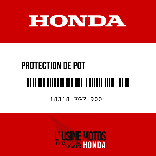image de 18318-KGF-900 PROTECTION DE POT             D'ECHAPPEMENT