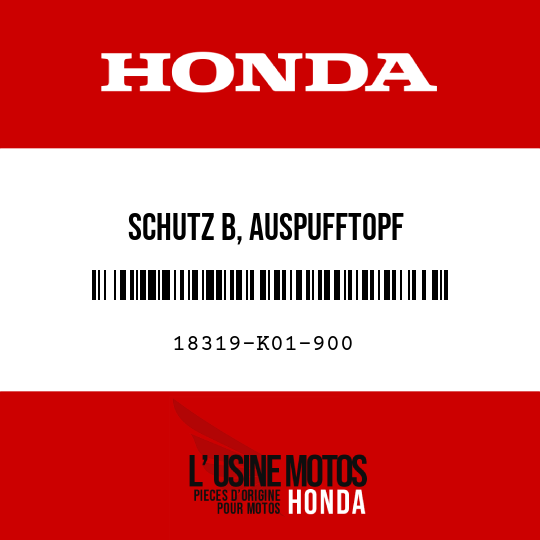 image de 18319-K01-900 SCHUTZ B, AUSPUFFTOPF