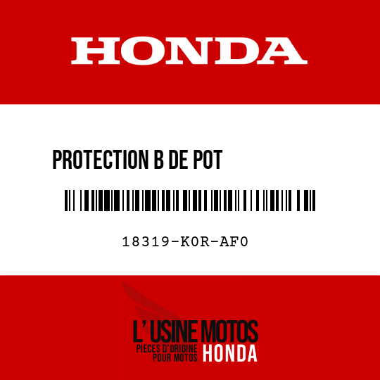image de 18319-K0R-AF0 PROTECTION B DE POT           D'ECHAPPEMENT