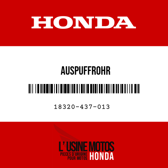 image de 18320-437-013 AUSPUFFROHR