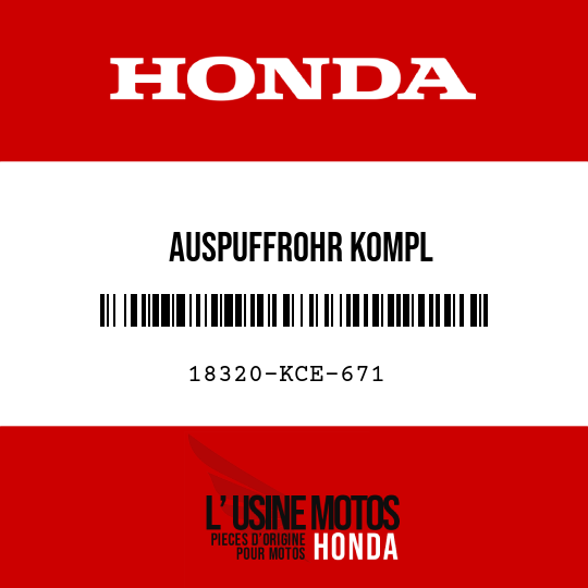 image de 18320-KCE-671 AUSPUFFROHR KOMPL