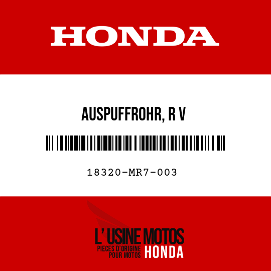 image de 18320-MR7-003 AUSPUFFROHR, R V