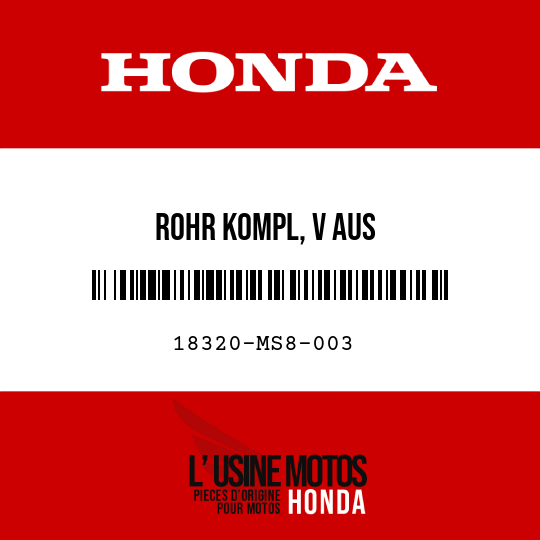 image de 18320-MS8-003 ROHR KOMPL, V AUS