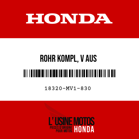 image de 18320-MV1-830 ROHR KOMPL, V AUS