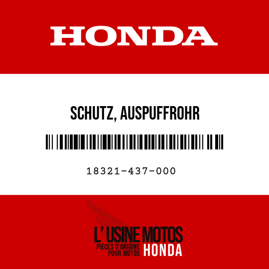 image de 18321-437-000 SCHUTZ, AUSPUFFROHR