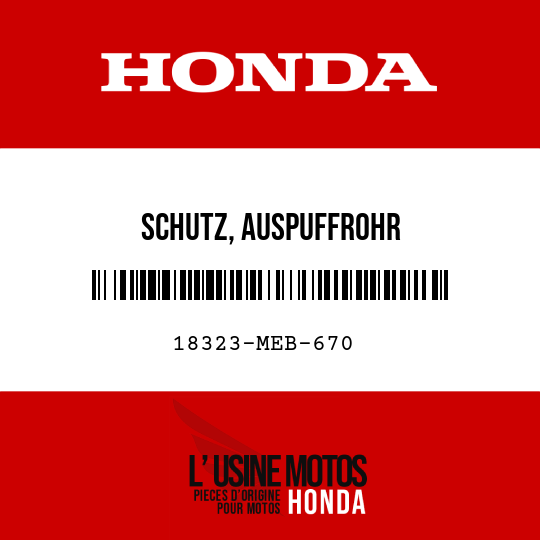 image de 18323-MEB-670 SCHUTZ, AUSPUFFROHR