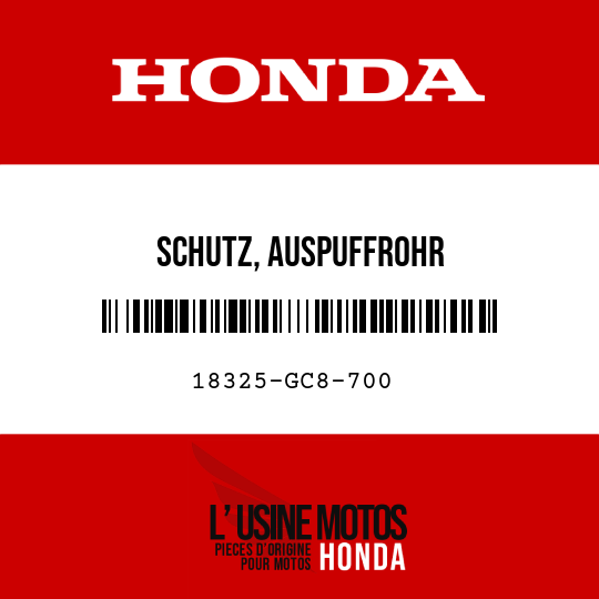 image de 18325-GC8-700 SCHUTZ, AUSPUFFROHR