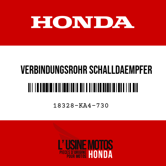 image de 18328-KA4-730 VERBINDUNGSROHR SCHALLDAEMPFER
