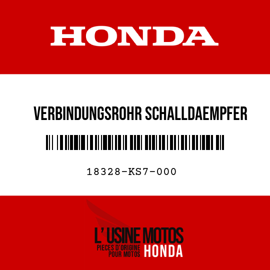 image de 18328-KS7-000 VERBINDUNGSROHR SCHALLDAEMPFER
