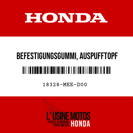 image de 18328-MEE-D00 BEFESTIGUNGSGUMMI, AUSPUFFTOPF