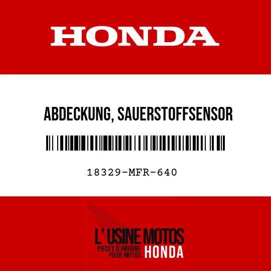 image de 18329-MFR-640 ABDECKUNG, SAUERSTOFFSENSOR