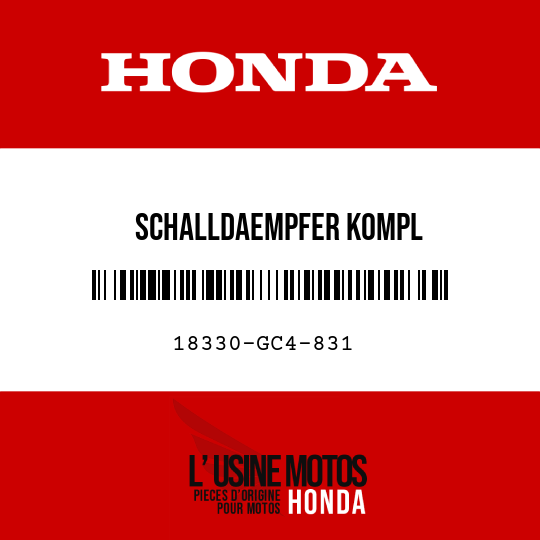 image de 18330-GC4-831 SCHALLDAEMPFER KOMPL