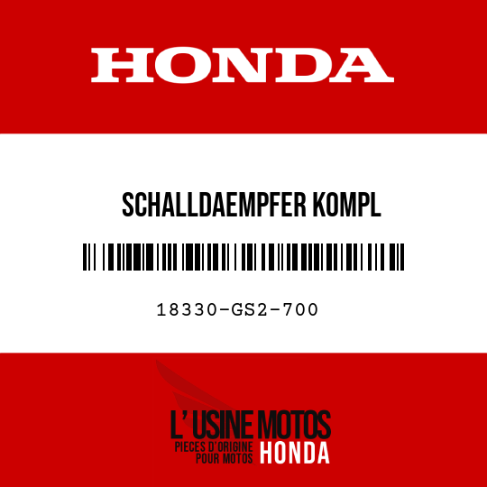 image de 18330-GS2-700 SCHALLDAEMPFER KOMPL
