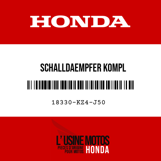 image de 18330-KZ4-J50 SCHALLDAEMPFER KOMPL