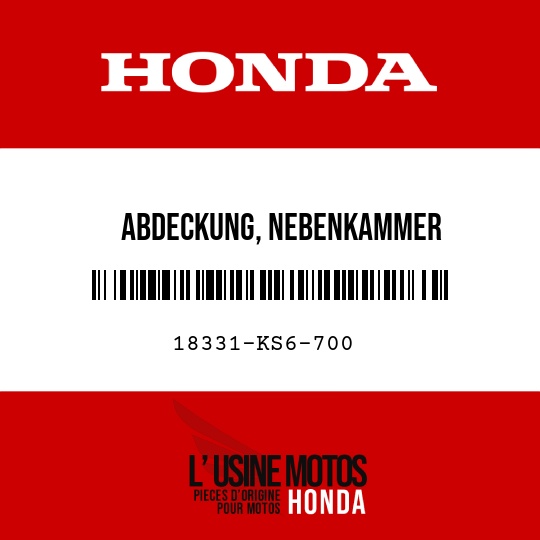 image de 18331-KS6-700 ABDECKUNG, NEBENKAMMER