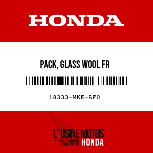 image de 18333-MKE-AF0 PACK, GLASS WOOL FR