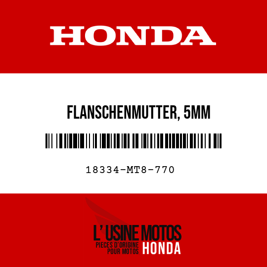image de 18334-MT8-770 FLANSCHENMUTTER, 5MM