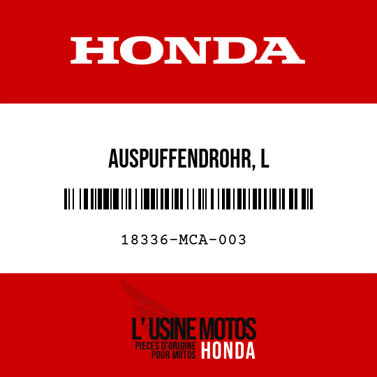 image de 18336-MCA-003 AUSPUFFENDROHR, L