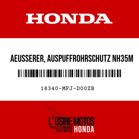 image de 18340-MFJ-D00ZB AEUSSERER, AUSPUFFROHRSCHUTZ NH35M