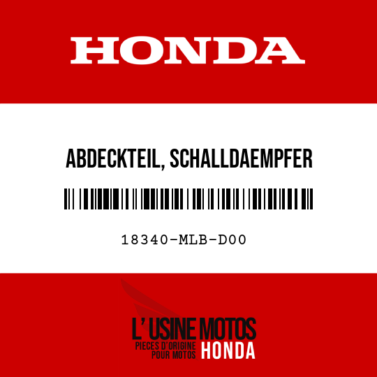 image de 18340-MLB-D00 ABDECKTEIL, SCHALLDAEMPFER