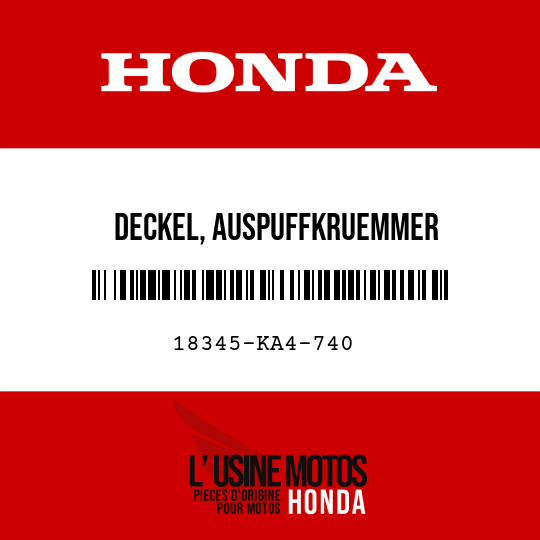 image de 18345-KA4-740 DECKEL, AUSPUFFKRUEMMER