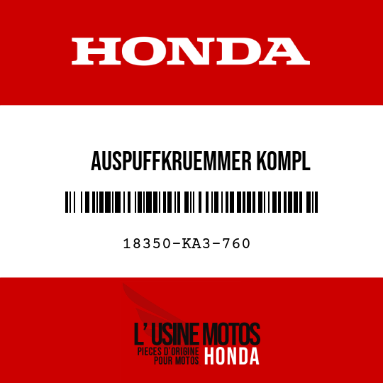 image de 18350-KA3-760 AUSPUFFKRUEMMER KOMPL