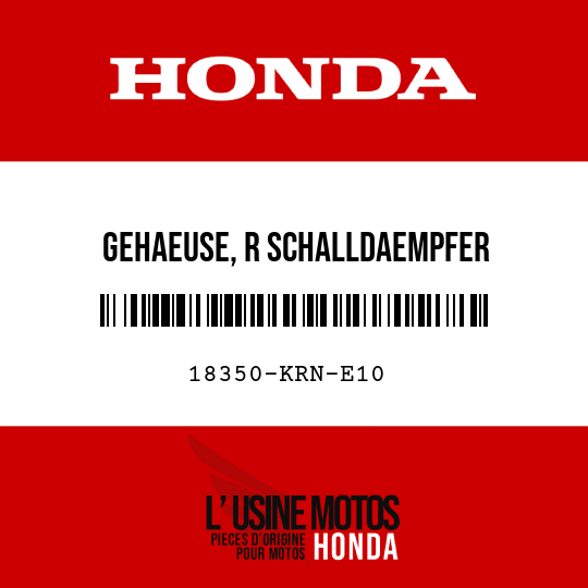 image de 18350-KRN-E10 GEHAEUSE, R SCHALLDAEMPFER