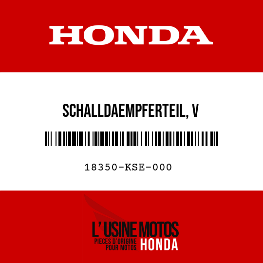 image de 18350-KSE-000 SCHALLDAEMPFERTEIL, V