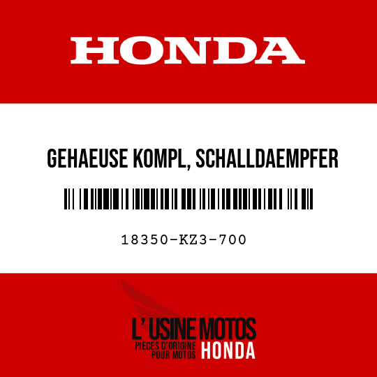 image de 18350-KZ3-700 GEHAEUSE KOMPL, SCHALLDAEMPFER