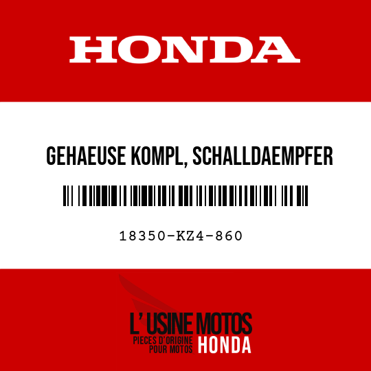 image de 18350-KZ4-860 GEHAEUSE KOMPL, SCHALLDAEMPFER